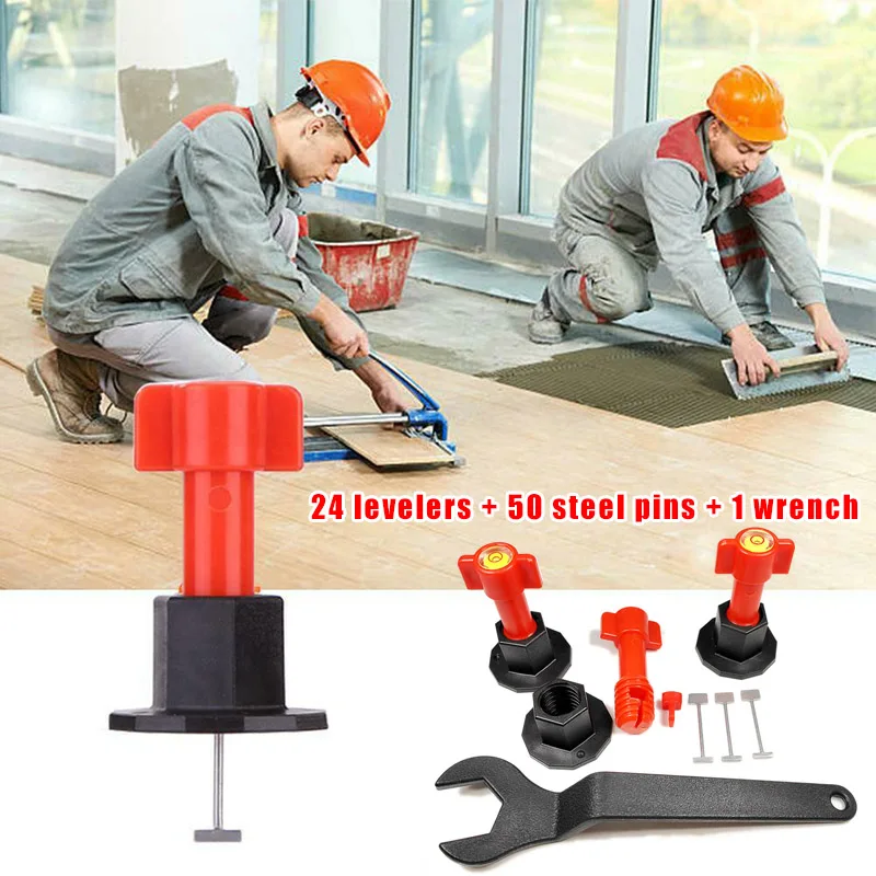 

75 Pcs Reusable Anti-Lippage Tile Leveling System Locator Tool Ceramic Floor Wall #3