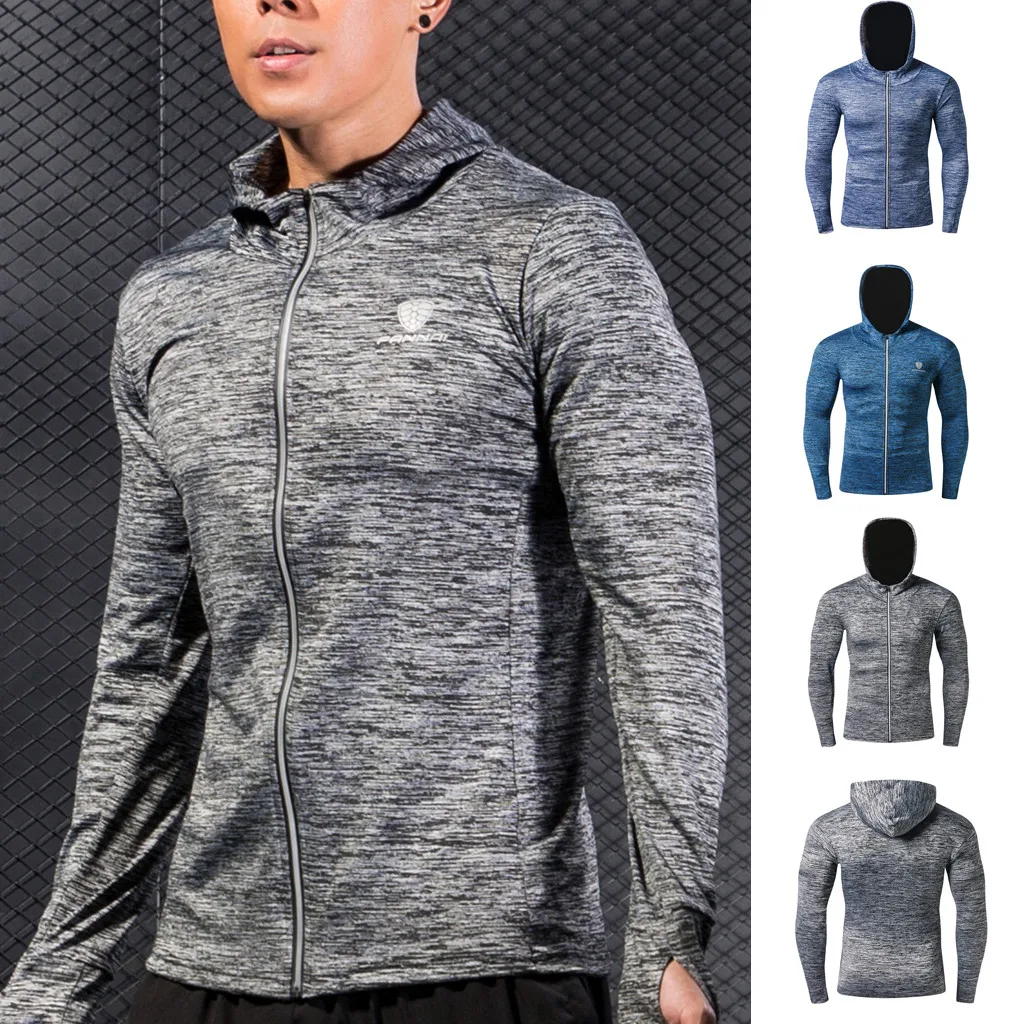 

JAYCOSIN 2019 TOP Men's New Fitness Training Clothes Outdoor Mountaineering Sport Cap Coat 12.24