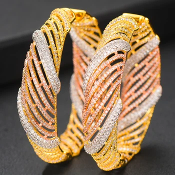 

GODKI Fashion Jewelry Brand Charms Luxury Big Wide Hoop Earrings For Women Copper Pave Cubic Zirconia Women Earrings 2019