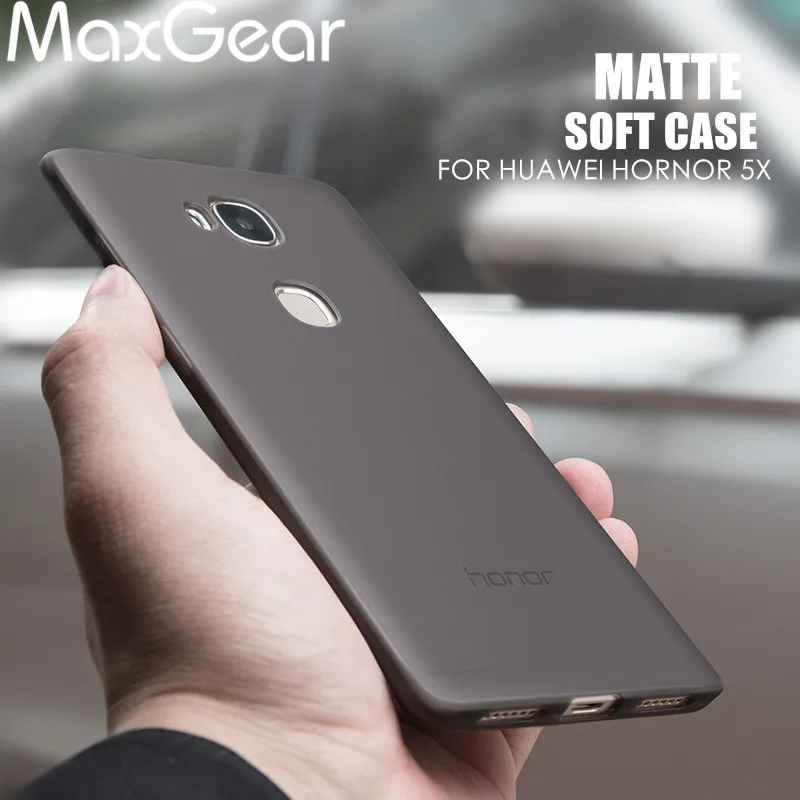 Чехол MaxGear для huawei Honor 5X 360 полная защита мягкий силиконовый корпус тонкий матовый