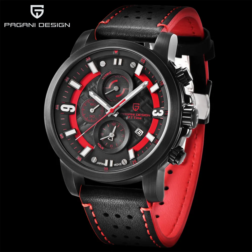 

PAGANI Design 2018 Top Brand Luxury Water Resistant Quartz Watch Fashion Military Men Wrist Watch Countdown Clock Male Relogios