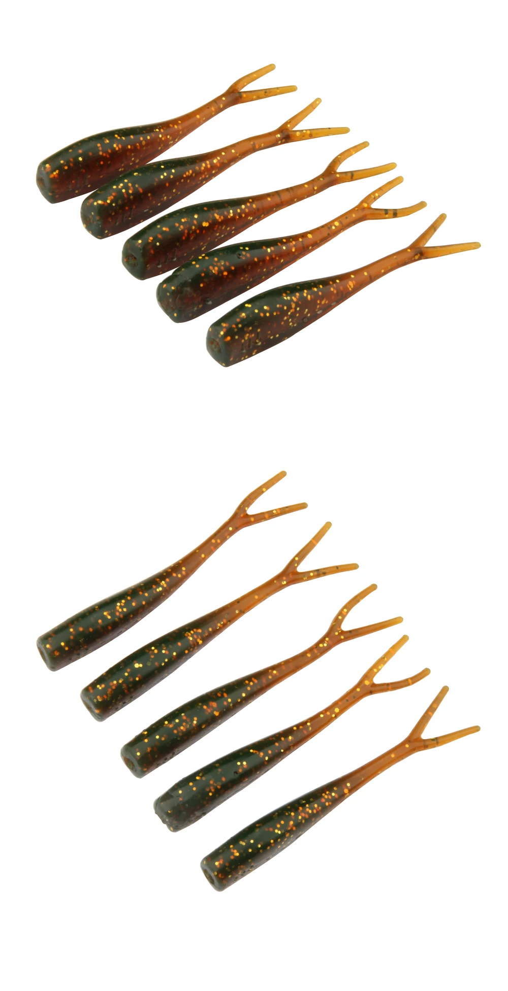 Hot Fishing Takcle 12PCS Lures Soft Bait Grub Worms Fishing Lure Artificial Lures With Split Tail Design Mimics Injured Baitfish  (6)