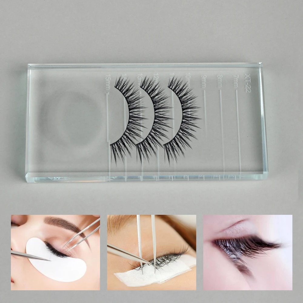 

Glue Table Top Eyelash Extension Tool Jade Stone Crystal Individual Eyelash Glue Holder Adhesive Glass Crystal Lashes Tray