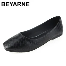 BEYARNE/весенне-осенние женские модные Нескользящие балетки на плоской подошве, мягкая обувь, женская обувь на плоской подошве с квадратным носком, повседневная мягкая обувь, размеры 34-43