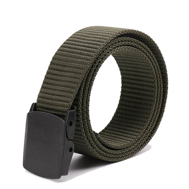 fish belt Military Men Belt Woman Army Belt 2019 Tactical Wide Waist Belts Plastic Buckle Light Weight Black Belt Nylon Travel 120cm 130cm mens fashion belts