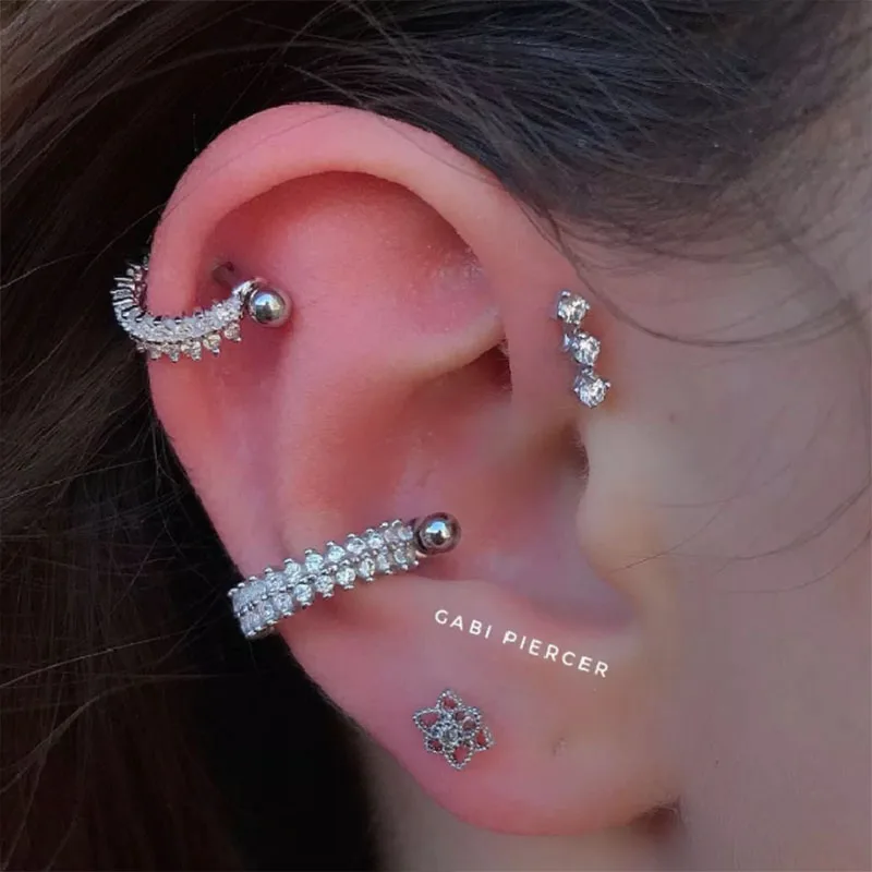 1 шт. новое кольцо для пирсинга Tragus хряща, ювелирные изделия, ювелирные изделия Labret Piericngs 0,8x8 мм, титановые украшения для пирсинга