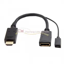 20 см HDMI источника до 20Pin DisplayPort DP раковина 4 К 2 К видео кабель для портативных ПК МОНИТОР мужской женский