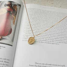 Peri'sBox 925 пробы Серебряное лицо ожерелье-чокер с медальоном минималистичное колье с монетным диском шикарное многослойное ожерелье с цепочкой s