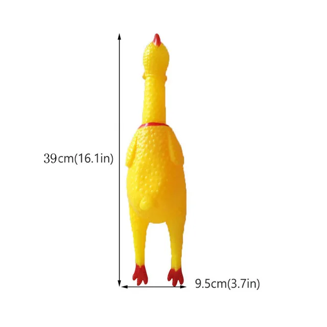 1Pcs Funny Easter Screaming Mini Rubber Chicken Squeeze Toys Sound Toy