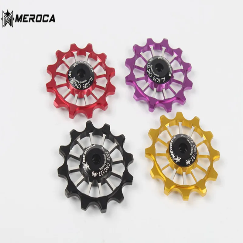 

Folding Road Bike 12T Ceramics Jockey Wheel Rear 11 speed Derailleur Pulley Positive Negative Gear Alloy Guide Pulley Bearing