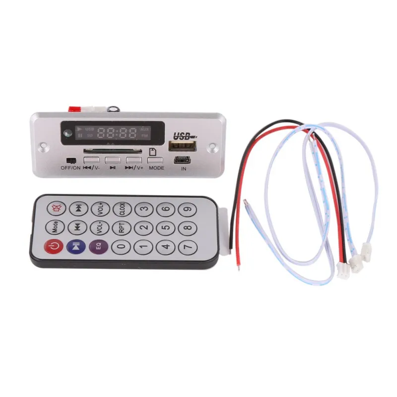 Wireless MP3 Player Decoder Board Audio Module USB TF Radio For Car Red Digital LED With Remote Controller