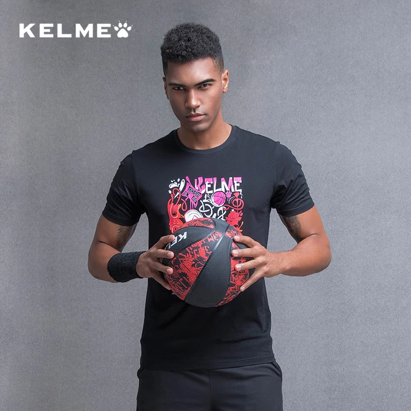 Мужская футболка KELME для спорта и отдыха влагопоглощающая хлопковая Футболка с
