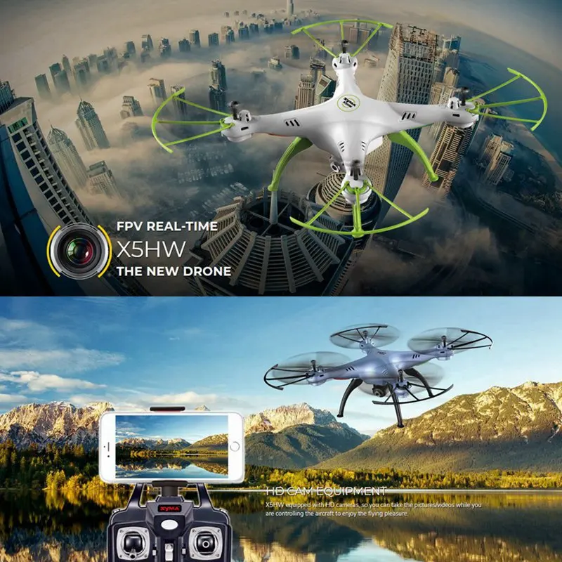 Оригинал Сыма X5hw Радиоуправляемый Дрон с Камера Fpv Drone 6 оси вертолет Wi Fi 4ch Quadcopter