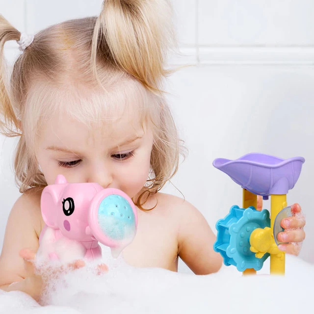 Baby Bath Waterwheel Dabbling Toy Kid Bathroom Education Water Child Boys Girls 1 to 3 Toddler Bathtub Foam Beach Swimming Pool 6
