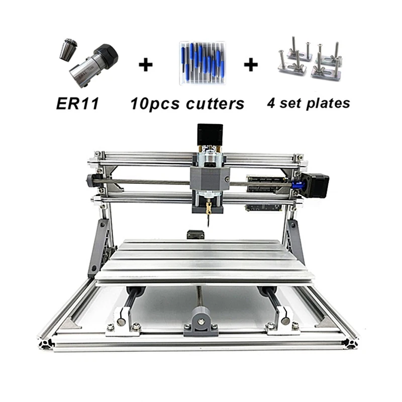 

Disassembled pack diy laser mini CNC milling machine 2418 PRO CNC router can add 500MW 2500MW 5500MW laser head