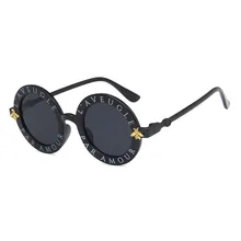 Ywjanp очки детские Classic bee мальчики девочки Роскошные Винтаж детские солнцезащитные очки детские защитные очки круглые солнцезащитные очки Óculos UV400