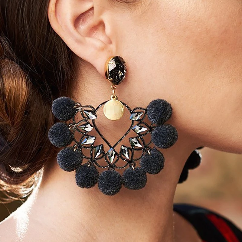 Bohemian Big Maxi Earrings New Statement Earring Jewelry Factory Wholesale Crystal Drop Earrings oorbellen