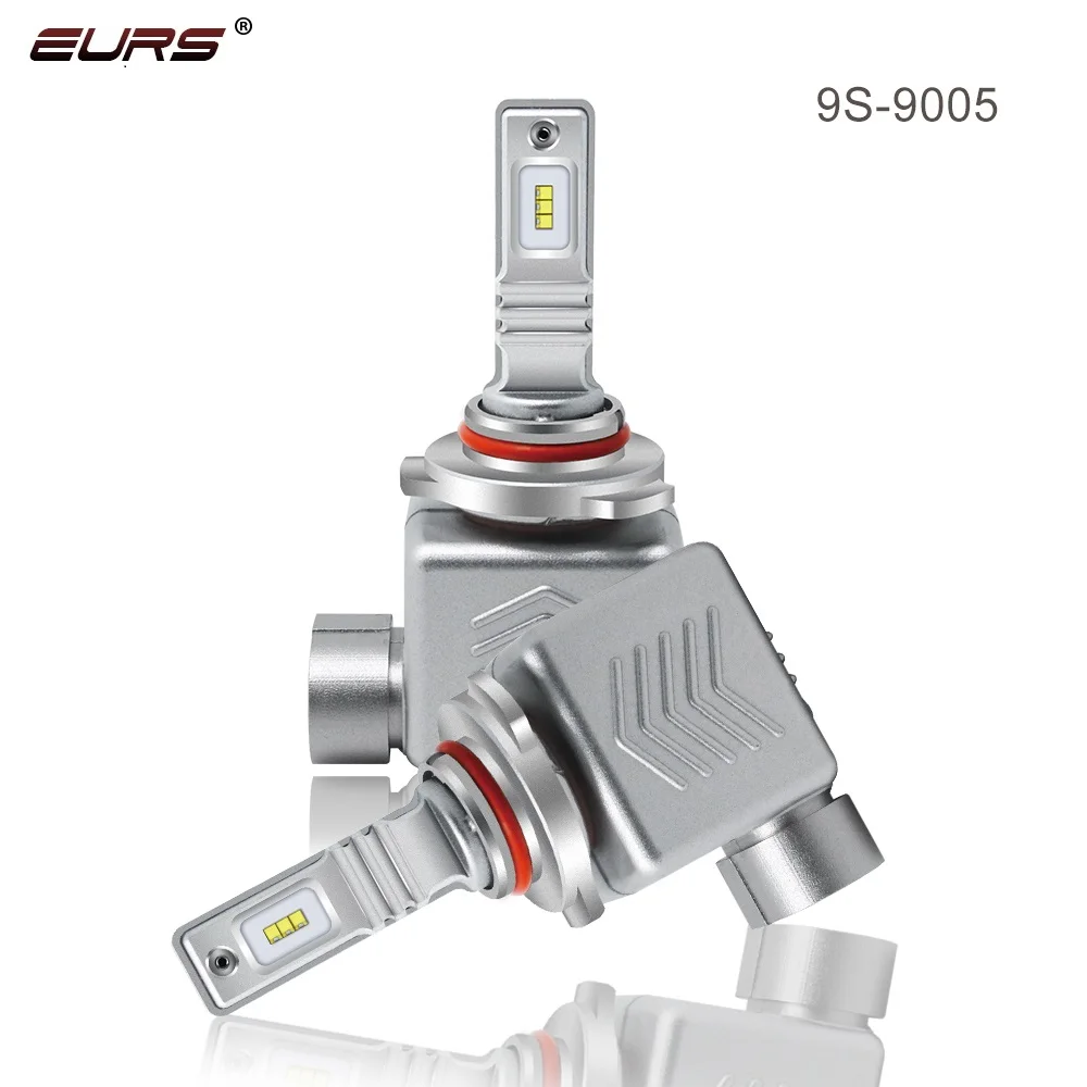 EURS(TM) 2 шт. светодиодный лампы 9S Автомобильные фары зэс чипы H1 H4 H7 H8 H9 H11 9005 9006 лампы для автомобилей 6000lm 40 Вт автомобильный Стайлинг DC12V