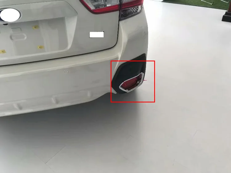 Rear Back Fog Light Lamp Ring Trim Cover Frame ABS For Subaru XV 2018 2019 Hatch