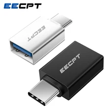 EECPT usb type C OTG адаптер USB C на USB 3,0 OTG type-C конвертер для Macbook samsung S10 S9 huawei mate 20 P20 USB-C разъем
