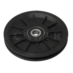 CNBTR мм 100 мм OD черный нейлоновый подшипник стальной канат шкив колесный подшипник паз направляющий шкив нагрузка-подшипник 195 кг для