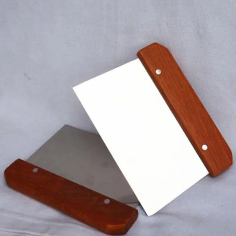 

Hardwood Handle Soap Cutter Straight Stainless Wax Dough Slicer Cake Tidily