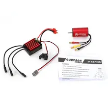 SURPASSHOBBY KK 2440 4000KV бесщеточный двигатель с 35A Водонепроницаемый регулятор скорости ESC для 2S 1:16 1:18 RC Модель гоночного автомобиля