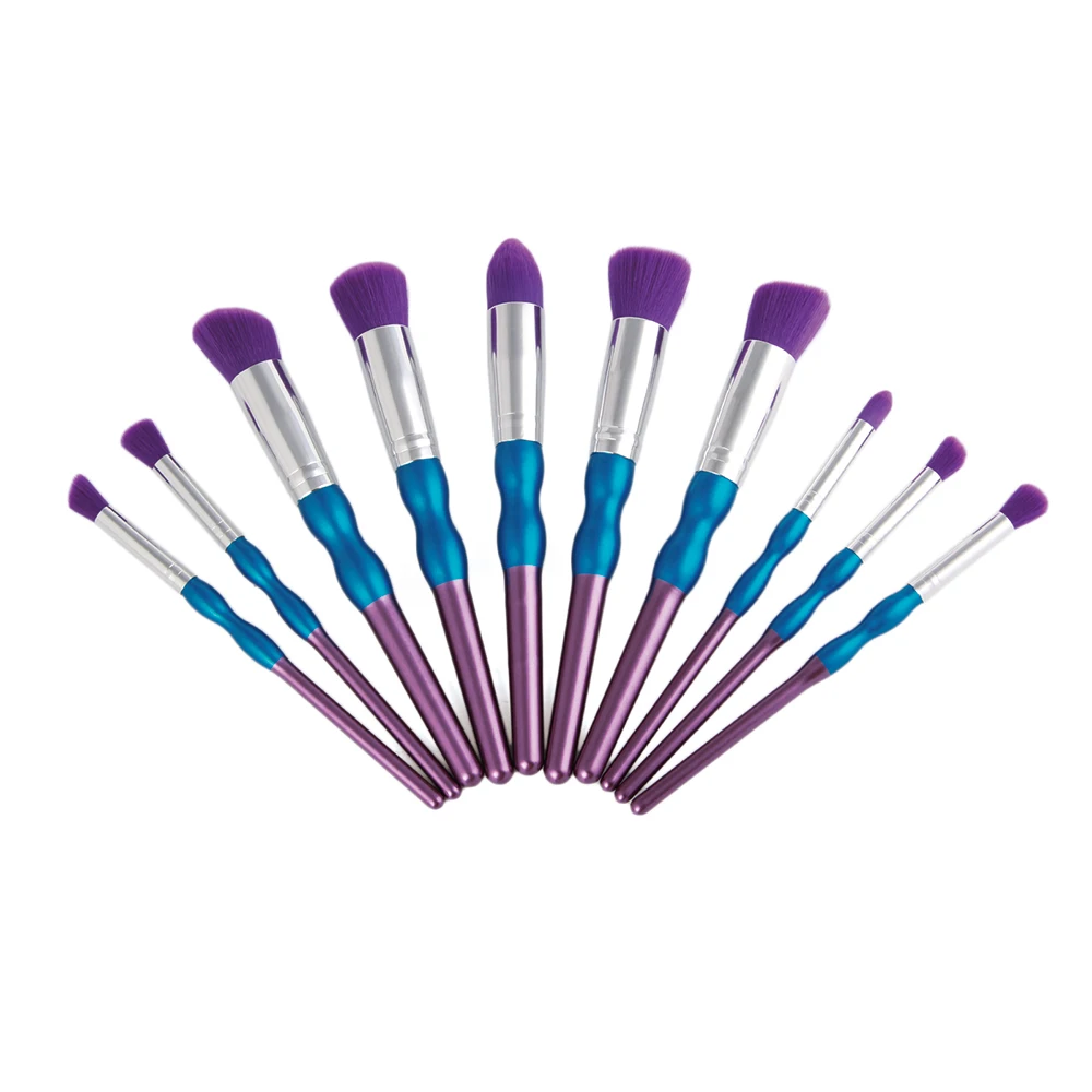 10Pcs Gourd Handle Makeup Brush Set Powder Blush Foundation Eye Shadow Brush Soft Hair Cosmetic Brushes For Flawless Makeup (3)