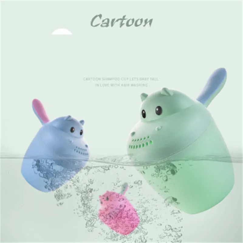 

Multi-function tBaby Cartoon Shampoo Cup Baby Bath Water Ladle Flower Sprinkle Bath Spoon Children Water Ladle Plastic