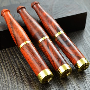 

1 Pcs Grade Red Wood Pipe Smoking Pipes Portable Creative Tobacco Pipes Gifts Narguile Smoke Mouthpiece Smoking Accessories