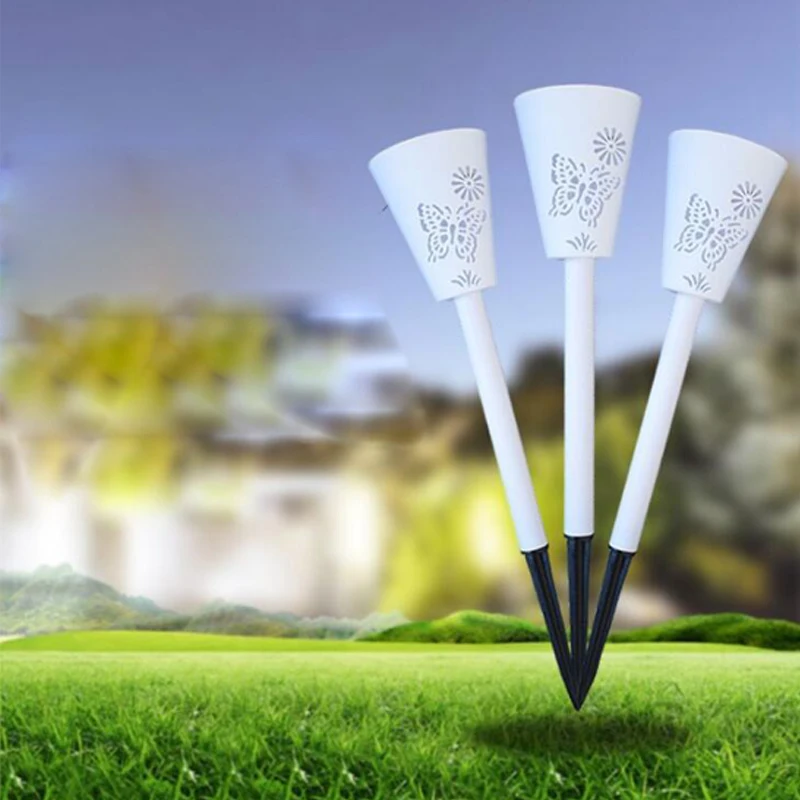 2LED Solar light Bulb Solar Lamp OutdoorGarden Light Waterproof Openwork Butterfly Underground Buried Light Lawn Yard Light (10)