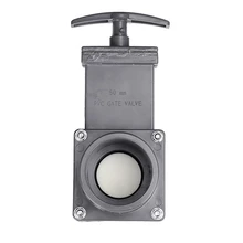 DN40 НПВХ канализационные задвижки 2 дюйма НПВХ+ EPDM+ нержавеющая сталь материал для очистки сточных вод водопровод сливной трубы