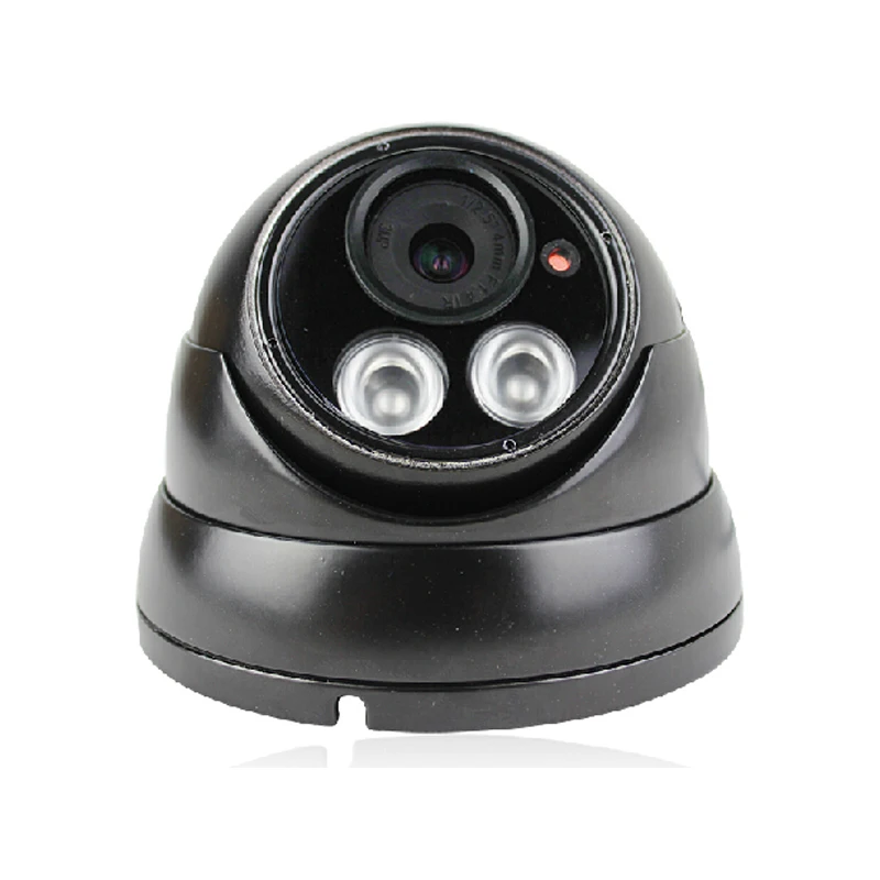 

HD 960P 1.3MP POE IP Dome Camera Black Metal Network Indoor Security ONVIF P2P 2IR Night Vision