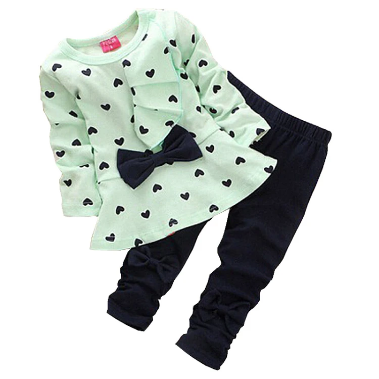 baby girls clothes set long  sleeve autumn winter (4)-1