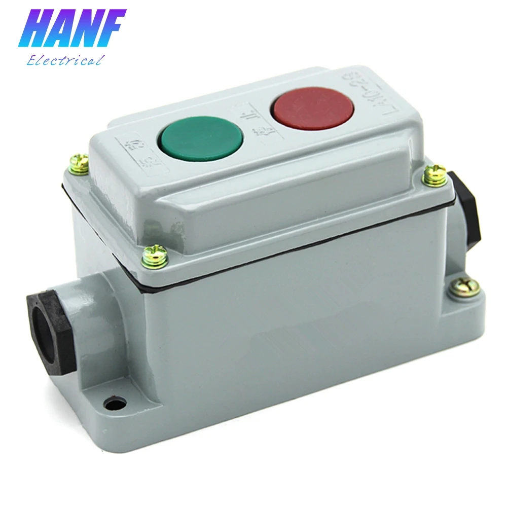 

1pcs Start Stop Control Push Buton Switch with Aluminum Case Metal Power Switch 5A/380V ON/OFF