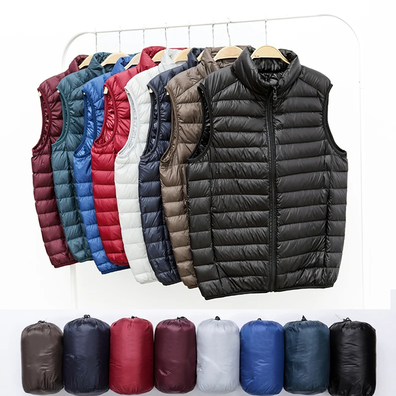 NewBang 7XL Men Sleeveless Warm Vest Ultra Light Down Vest Man Winter Solid Sleeveless Jacket Men's Lightweight Waterproof Vests 4