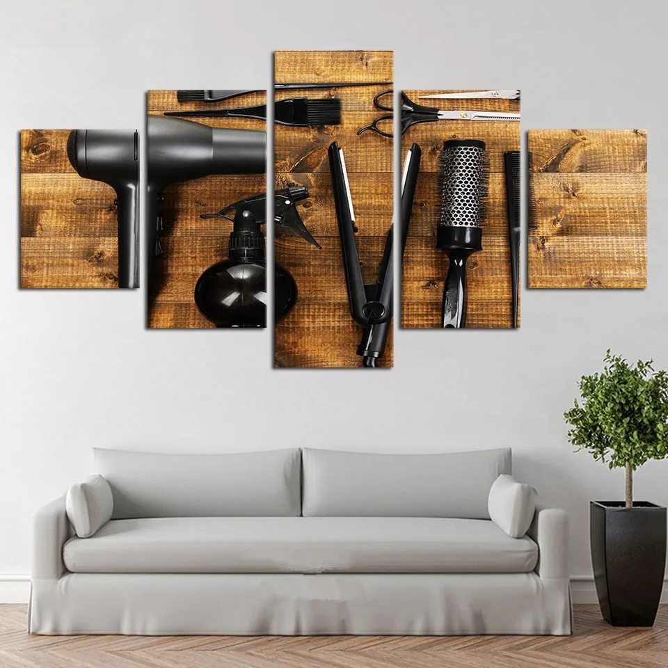 Canvas Painting HD Prints Home Decor 5 Pieces Nursing Hair Wall Modular