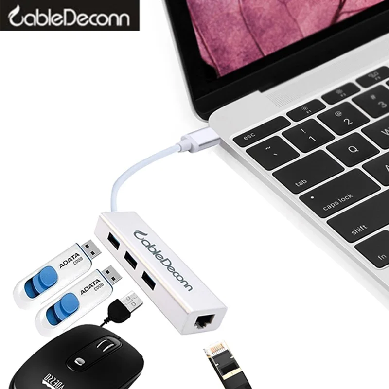 Thunderbolt 3 док станции ethernet адаптер usb type c до Порты и разъёмы USB 0 хаб RJ45 LAN для apple