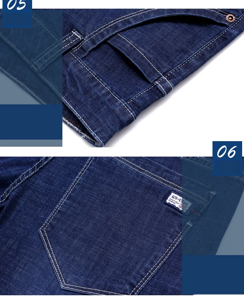 Лето бренд стрейч тонкий хлопок высокого качества мужские джинсы деним короткие мужские высотой до колена мягкий синий повседневные шорты плюс Size28-46