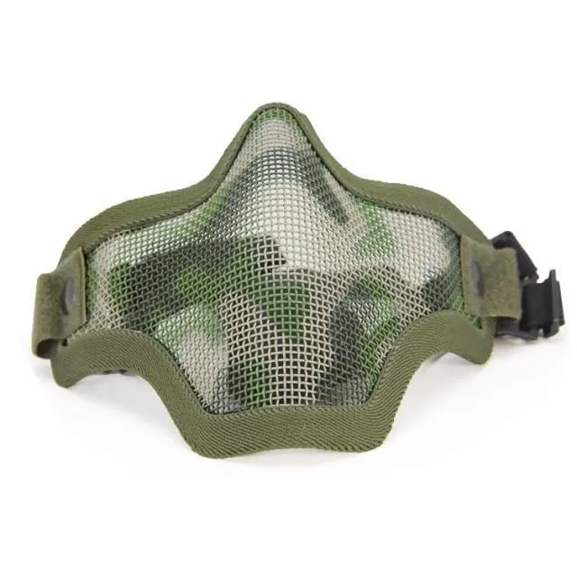 Тактический Airsoft Пейнтбол Металлическая Сетка Mesh Защитный Маски для век CS маска для взрослых Хэллоуин Череп Призрак половина Уход за кожей лица маска