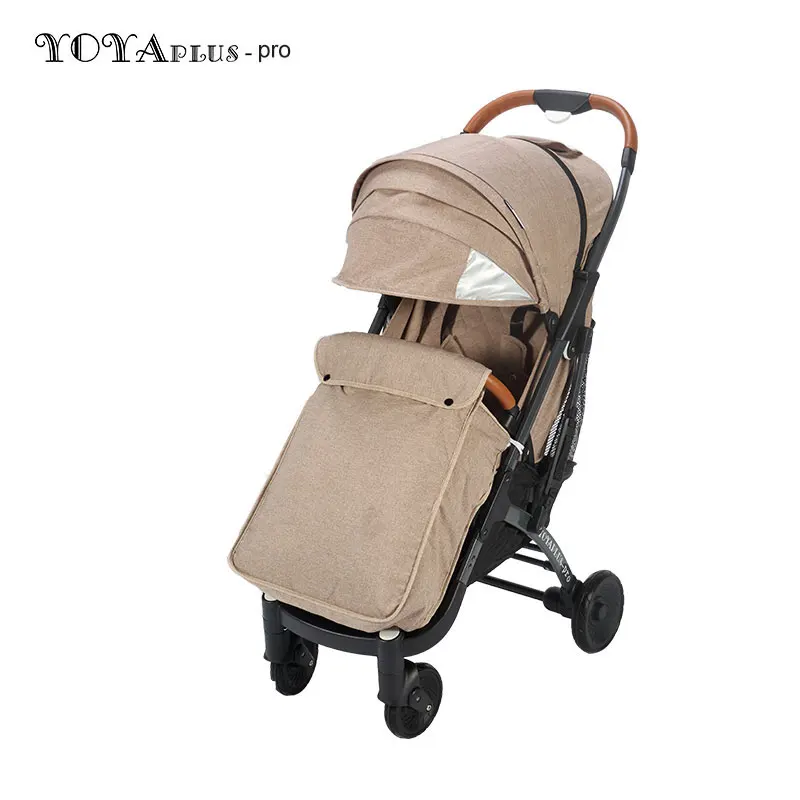 YOYAPLUS-pro One Hand Folding Baby Stroller With Footcover For Winter