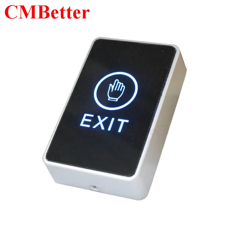 Installed Door Exit Button Touch Release Push Switch Contactless with Bule light for Electronic Door Lock Access Control System (1)