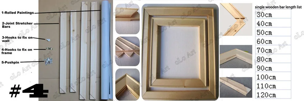 

Joint Stretcher Bars & Tools for 20"x24" Stretch Painting By Yourself Wood Frame Service For Customer oLo Art