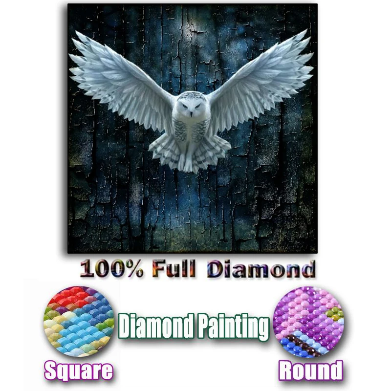 

Full square / round diamond 5D DIY diamond painting "Harry Potter Owl picture" 3D embroidery cross stitch mosaic home decoration