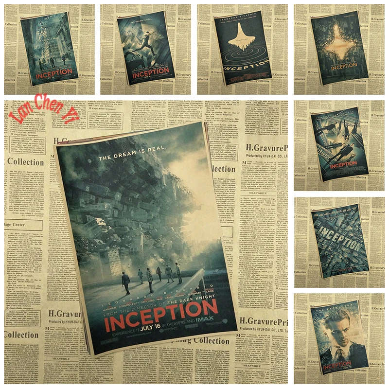 

Multiple awards Inception Nostalgic Matte Kraft Paper Poster Office Gift Room Dining Home Decor wall sticker Design