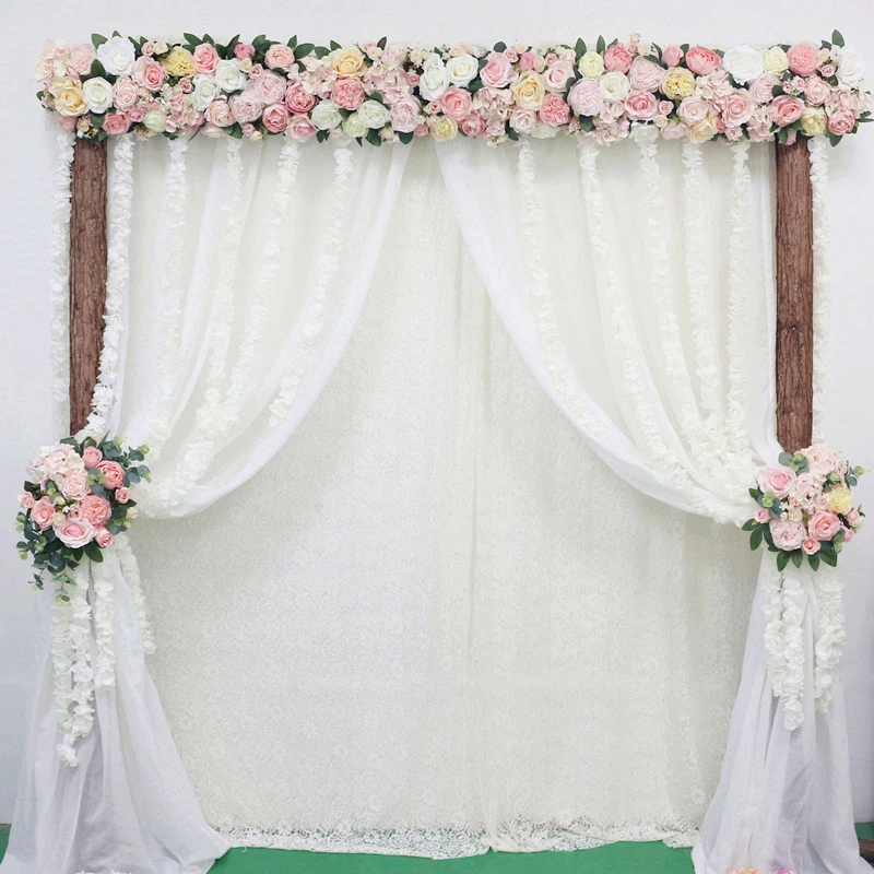 JAROWN Artificial 2M Rose Flower Row Wedding Arched Door Decor Flores Silk Peony Road Cited Flowers Home Party Decoration Maison JAROWN Artificial 2M Rose Flower Row Wedding Arched Door Decor Flores Silk Peony Road Cited Flowers Home Party Decoration Maison