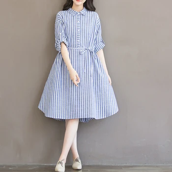 

2018 Maternity Nursing Dress Plus Size Pregnant Dress Summer Spring Pregnancy women Dress Striped Long Sleeve Maternity clothes