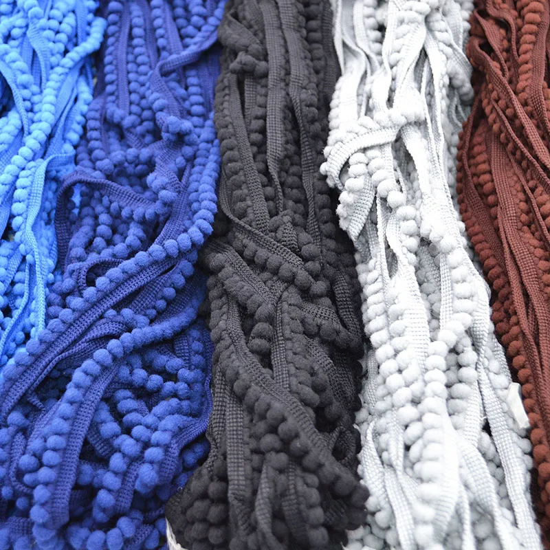 

Lace Fabric 5 Yard/lot 11mm Tassel Ball Fringe Ribbon DIY Material Apparel Sewing Accessories Pompom Trim Pom Pom Decoration 7Z