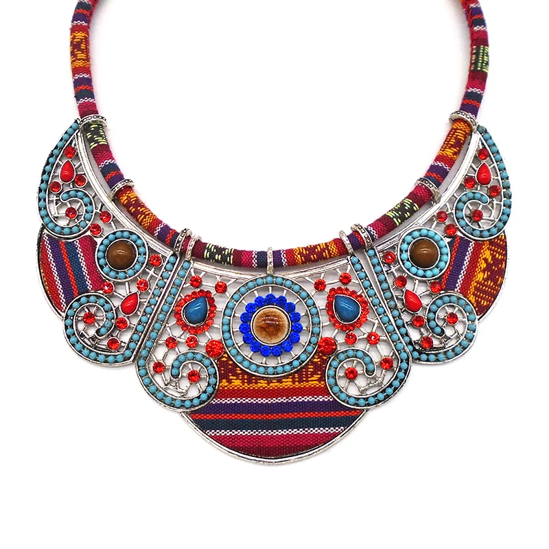 ZXZ Новая мода богемский кулон ожерелье s многоцветное эффектное колье ожерелье племенной этнический ювелирные изделия в стиле "Бохо" Mujer Bijoux