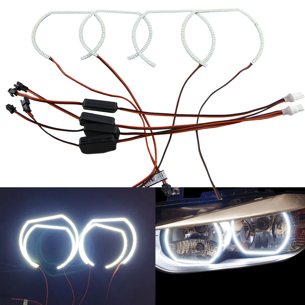 4pcs lot WHITE led 3014 SMD Angel Eyes Halo Rings lights For BMW F30 F31 F32